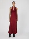 French Connection Us Ennis Satin Halter Midi Dress French Connection Dresses In Red