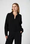 French Connection Babysoft Della Vhari Long Sleeve Sweater In Black