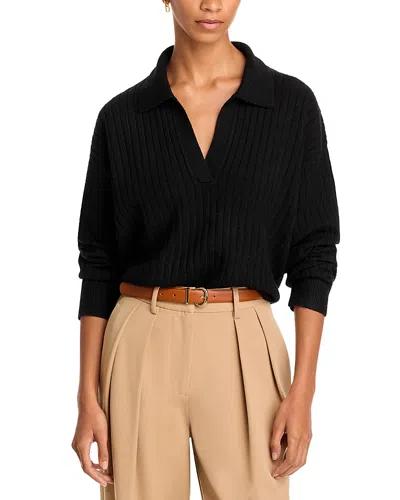 French Connection Vhari Collared Sweater In Black