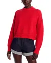 French Connection Vhari Crewneck Sweater In Mars Red