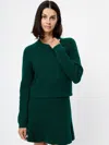 French Connection Women's Classic Long Sleeve Sweater In Green