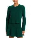 French Connection Vhari Knit Classic Sweater In Green