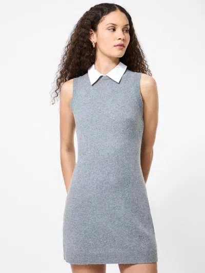 French Connection Vhari Sleeveless Mini Sweater Dress In Gray