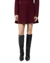 French Connection Vhari Knit Mini Skirt In Burgundy