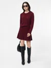 French Connection Vhari Knit Mini Skirt  Skirts In Burgundy