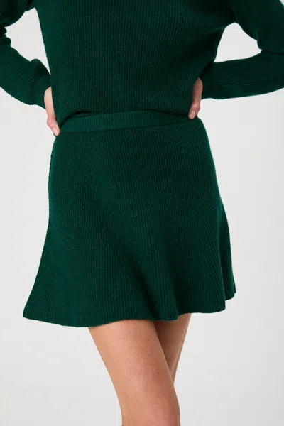 French Connection Vhari Knit Mini Skirt In Evergreen In Green