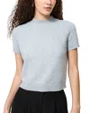 French Connection Vhari Short Sleeve Crop Sweater In Gray