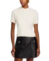 French Connection Vhari Short Sleeve Crop Sweater In Neutral