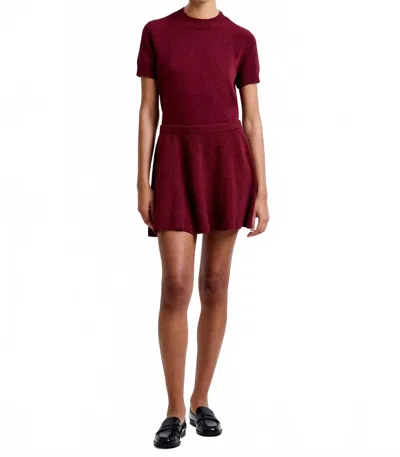 French Connection Vhari Knit Skirt In Cabernet In Brown