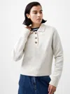French Connection Women's Vhari Long Sleeve Button-up Sweater In Cream