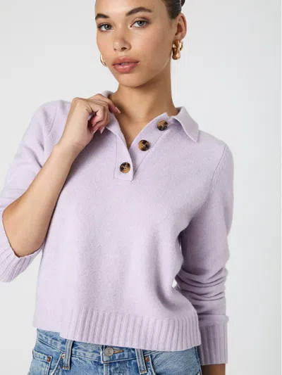 French Connection Vhari Long Sleeve Polo Sweater  Knitwear In Purple