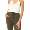 FRENCH CONNECTION VHARI LOUNGEWEAR CROP TOP IN CLASSIC CREAM