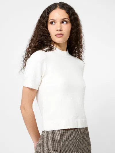 FRENCH CONNECTION VHARI MOCK NECK SHORT SLEEVE TOP FRENCH CONNECTION KNITWEAR,78ZLW1003