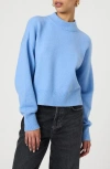 French Connection Vhari Crewneck Sweater In Dusted Blue