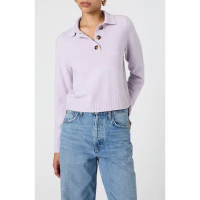 French Connection Vhari Polo Sweater In Orchid Petal