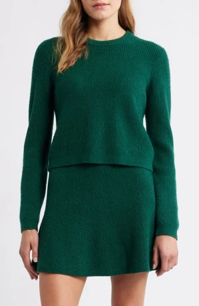 French Connection Vhari Rib Knit Top In Green