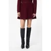 French Connection Vhari Sweater Miniskirt In Burgundy
