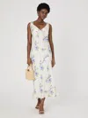 French Connection Ennis Vivian Floral Satin Maxi Dress In Multi