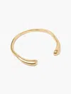 French Connection Wave Teardrop Open Bangle  Accessories In Gold