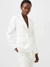Shop French Connection Whisper Belted Blazer  Coats & Jackets In White