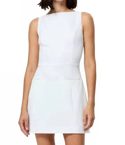 French Connection Whisper Boatneck Mini Dress In Summer White