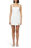 French Connection Whisper Bow Slit Minidress In White