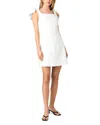 French Connection Whisper Bow Strap Mini Dress In Summer White