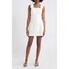 French Connection Whisper Bow Strap Mini Dress In White