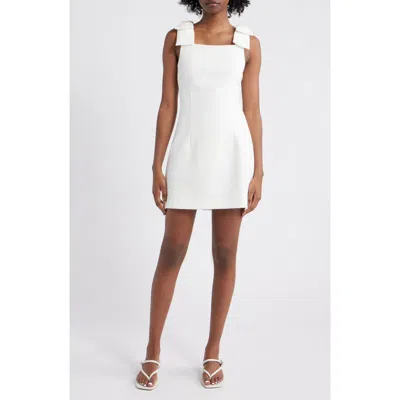 French Connection Whisper Bow Strap Minidress In White