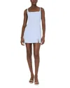 French Connection Whisper Bow Slit Minidress In Cashmere Blue