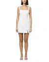 French Connection Whisper Bow Slit Minidress In Summer White