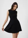 French Connection Whisper Womens Sleeveless Knee Length Midi Dress In Black