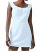 French Connection The Whisper Collar Mini Dress In Blue