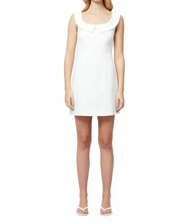 FRENCH CONNECTION WHISPER COLLAR MINI DRESS IN SUMMER WHITE