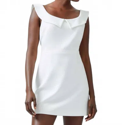 French Connection Whisper Collar Mini Dress In White