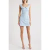 French Connection The Whisper Collar Mini Dress In Cashmere Blue