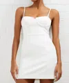 French Connection Whisper Corset Mini Dress In White