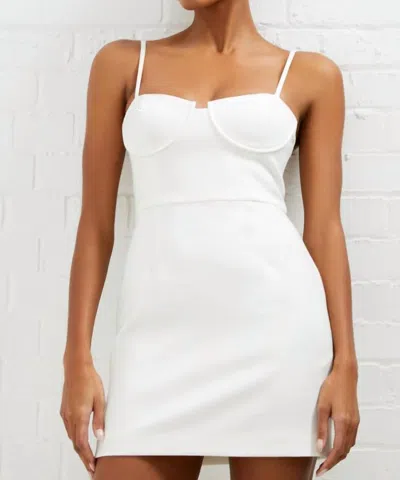French Connection Whisper Corset Neckline Dress In Summer White