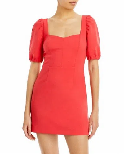 French Connection Whisper Cut Out Cutout Back Mini Dress In Red