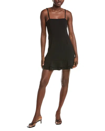 French Connection Whisper Double Frill Dress In Black