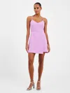 French Connection Whisper Sleeveless Asymmetric Hem Mini Dress In Purple