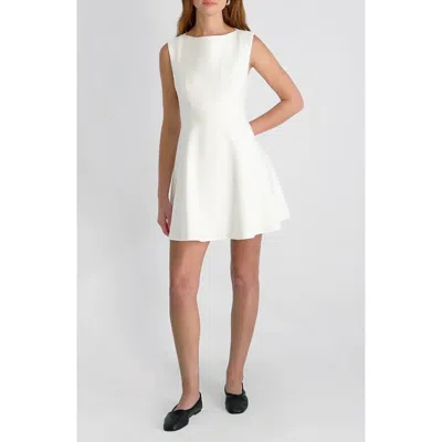 French Connection Whisper Fit & Flare Minidress In White