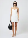 French Connection Whisper Foldover Mini Dress In White