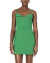 French Connection Whisper Foldover Mini Dress In Green