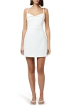 French Connection Whisper Foldover Mini Dress In Summer White
