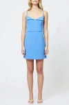 French Connection Whisper Foldover Mini Dress In Ultramarine