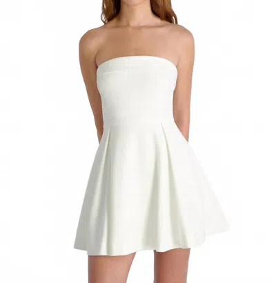 French Connection Whisper Foldover Pleat Mini Dress In Summer White