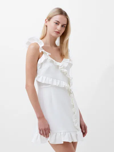 French Connection Whisper Frill Dress  Dresses In White