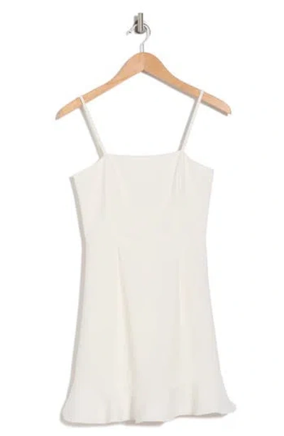 French Connection Whisper Frill Hem Cami Minidress In Summer White