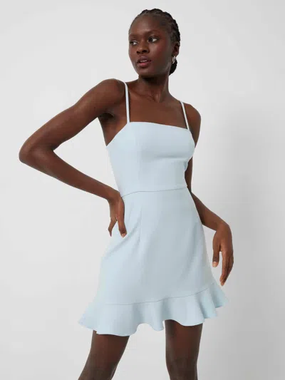 French Connection Whisper Frill Hem Dress  Dresses In Blue